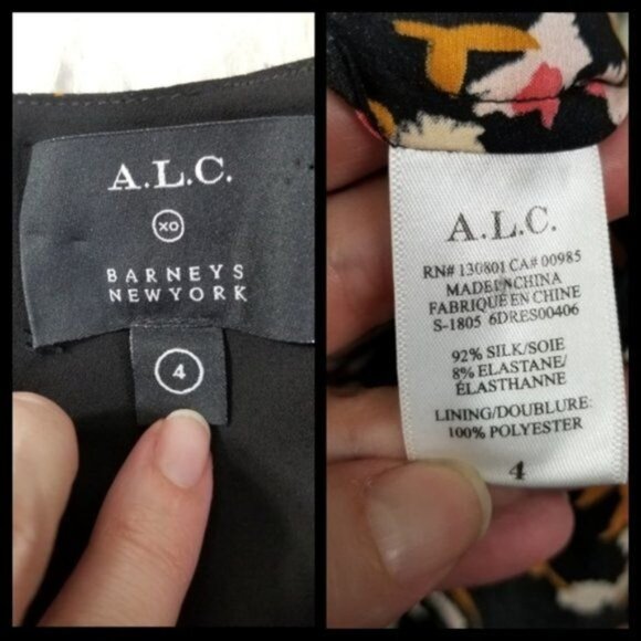 A.L.C Tiered Floral Maxi Tie Front Sleeveless Dress 4 - Picture 9 of 9